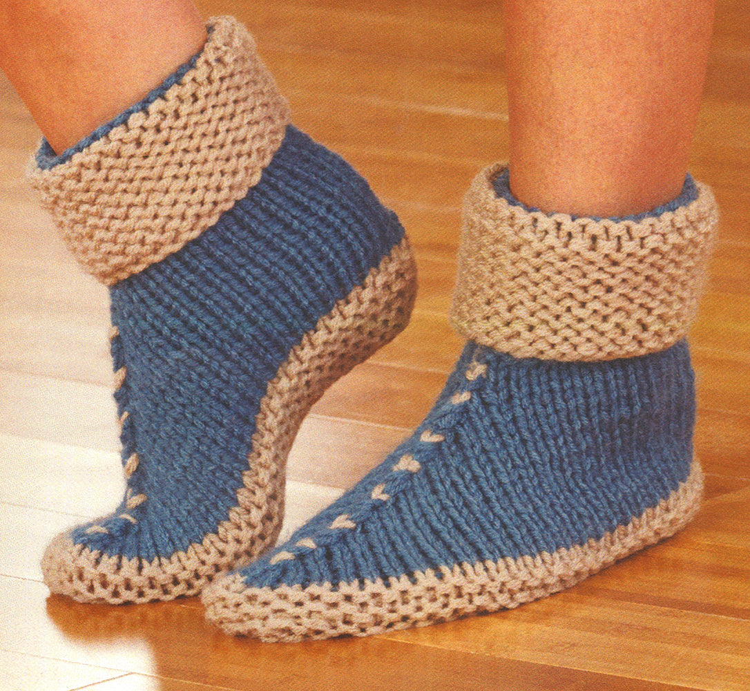 Cozy Cuffed Slippers Pattern