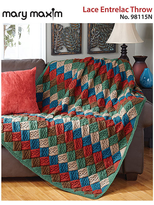 Modèle de jeté en dentelle entrelac