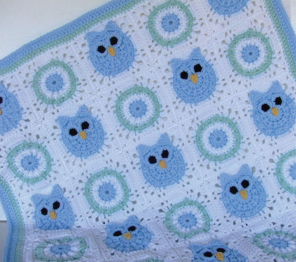 Modèle de couverture pour bébé hibou