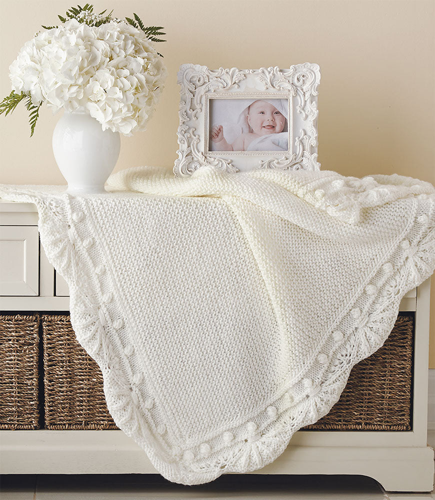 Motif de jeté Aran festonné