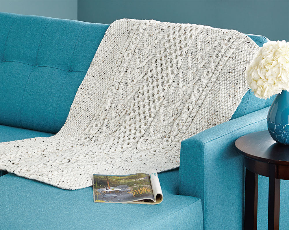 Rustic Cables Baby Blanket Pattern