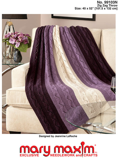 Modèle de jeté en zigzag