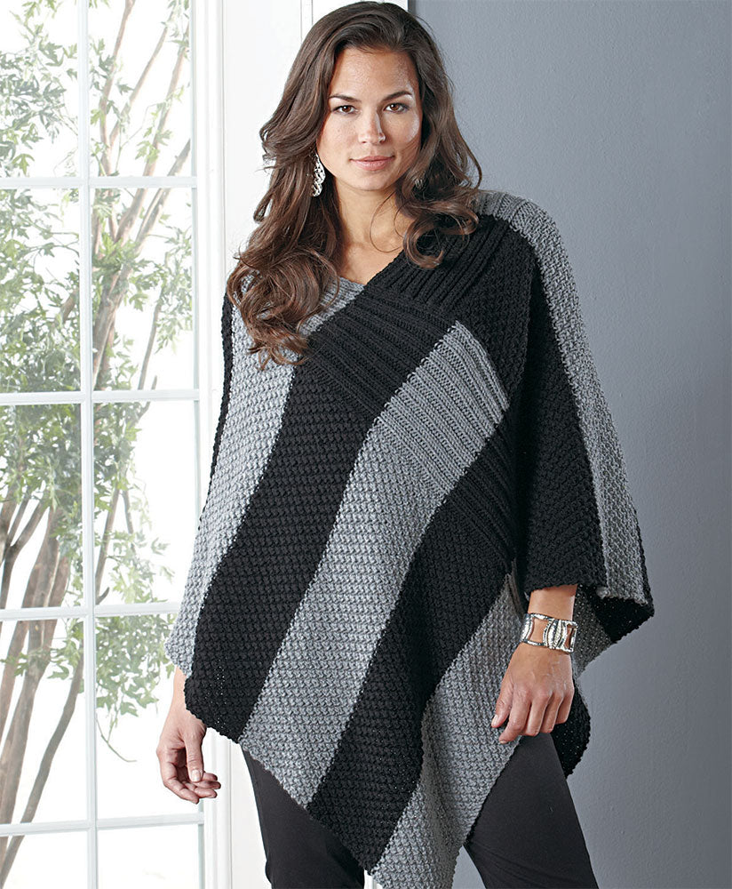 Seeded Stripes Poncho Pattern