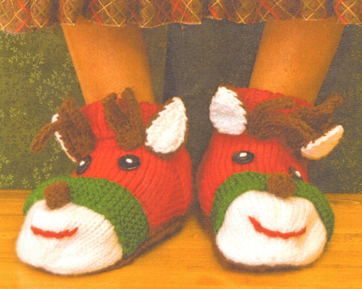 Modèle de pantoufles de renne