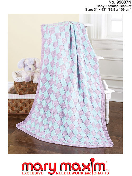 Modèle de couverture Entralac pour bébé