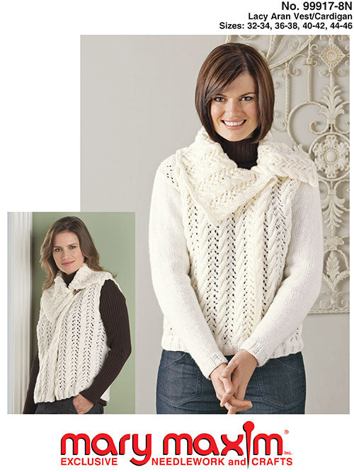 Lacy Aran Vest/Cardigan Pattern