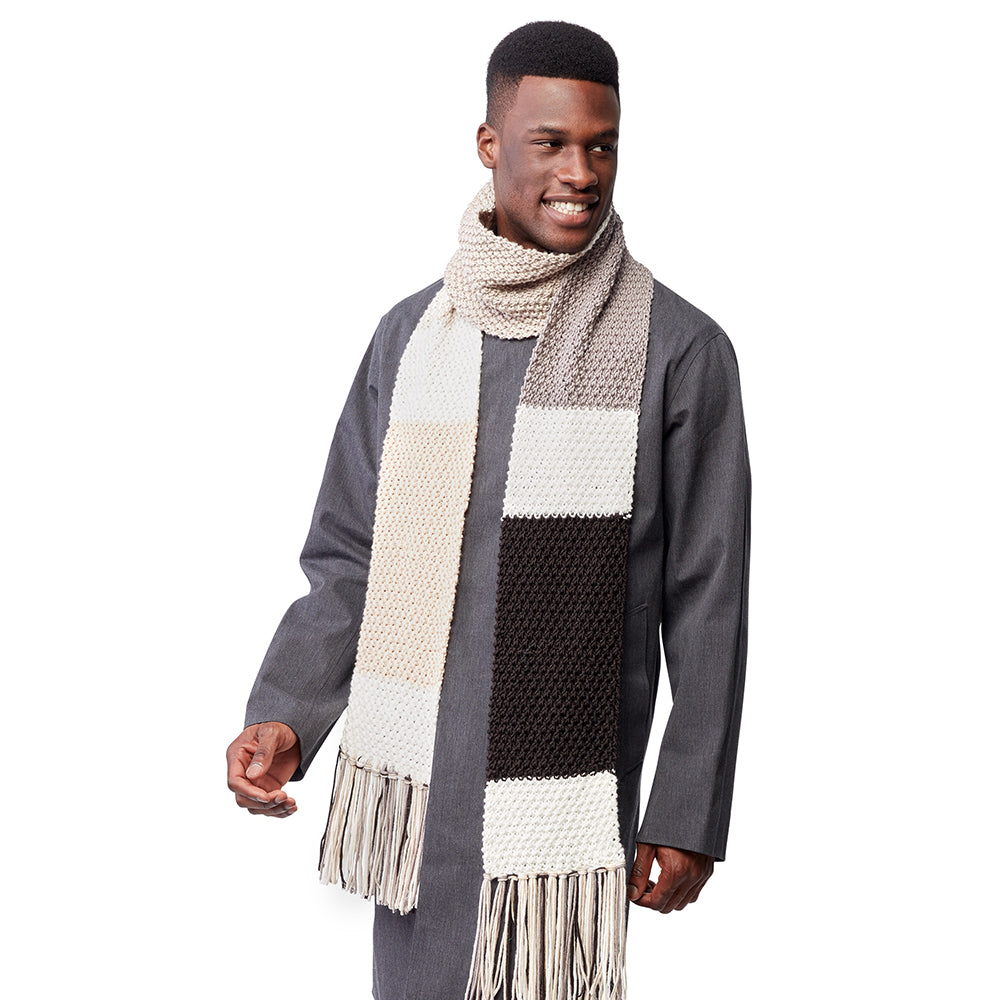 Modèle d'écharpe d'échantillon de couleur en tricot gratuit