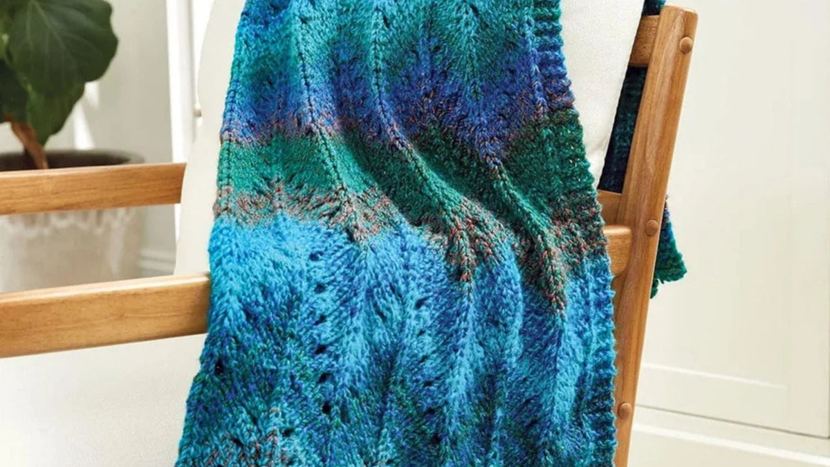 Blanket made with premier puzzle yarn