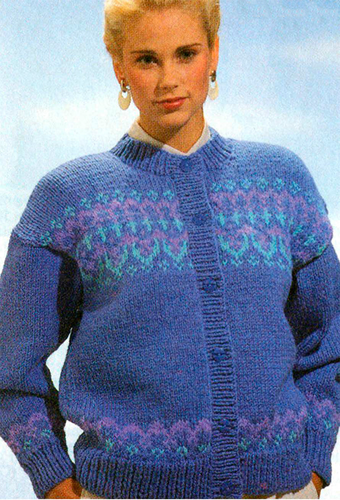 Fair Isle Cardigan Pattern – Mary Maxim Ltd1