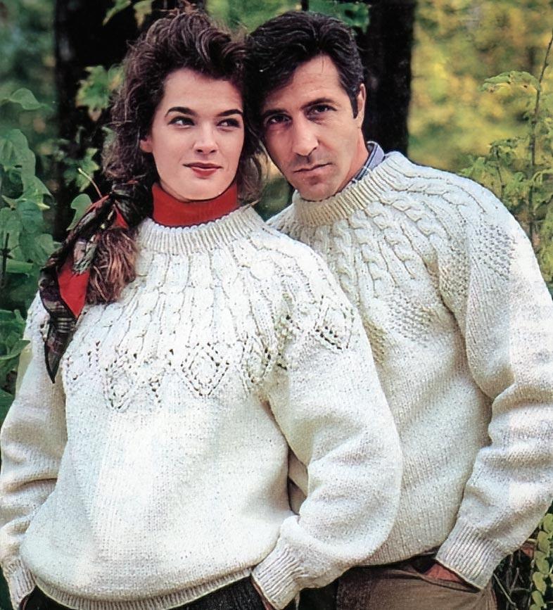 Aran Yoke Pullover Pattern – Mary Maxim Ltd