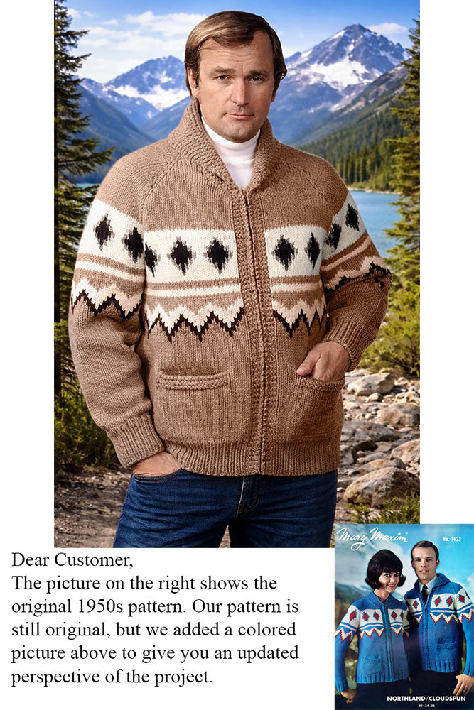Ladies' and Youths' Saranac Cardigan Pattern