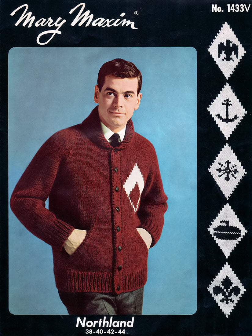Men's and Ladies' Diamond Cardigan Pattern – Mary Maxim Ltd