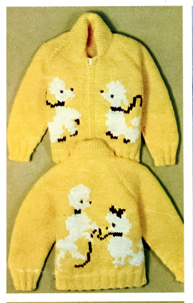 Kiddies' Poodles Cardigan Pattern