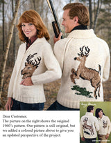 Modèle de cardigan de cerf de Virginie pour dames et jeunes