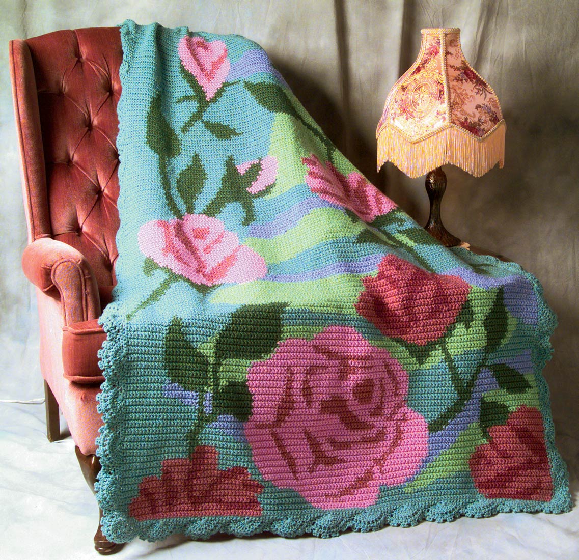 Garden Of Roses Afghan Pattern