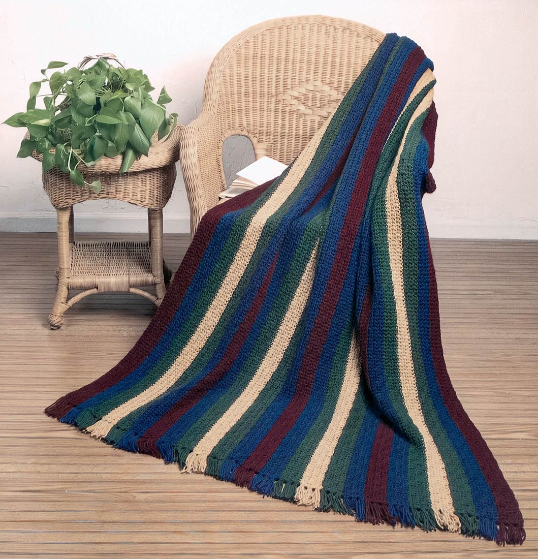 Décorateur rayé motif afghan