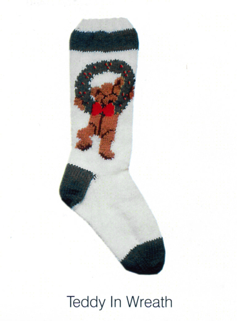 Knitted Christmas Stocking Pattern - Argyle & Teddy – Mary Maxim Ltd