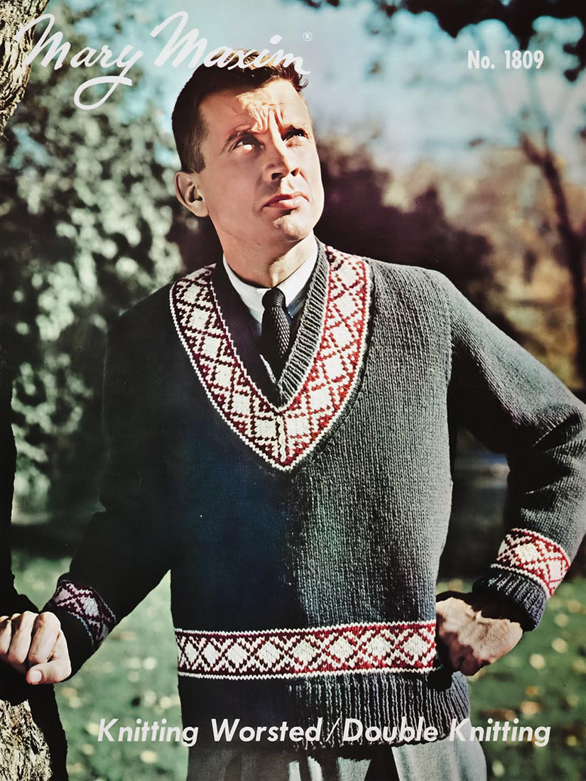 Men's V-Neck Pullover Pattern – Mary Maxim Ltd