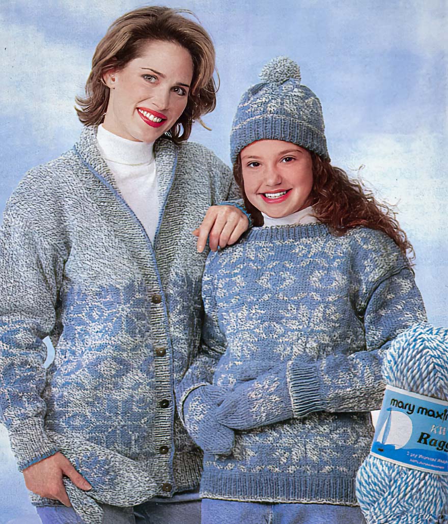 Snowflake Cardigan Pattern – Mary Maxim Ltd