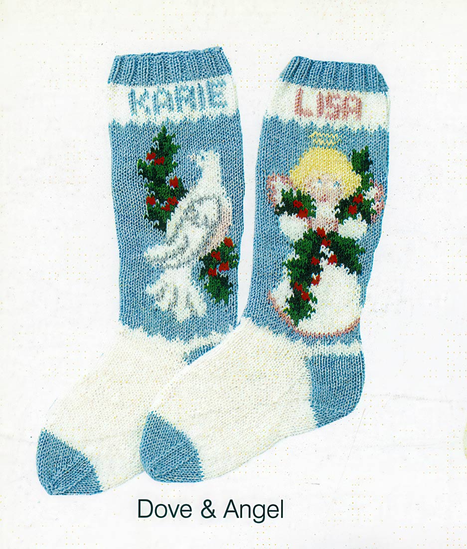 Angel and Dove Christmas Stockings Pattern – Mary Maxim Ltd