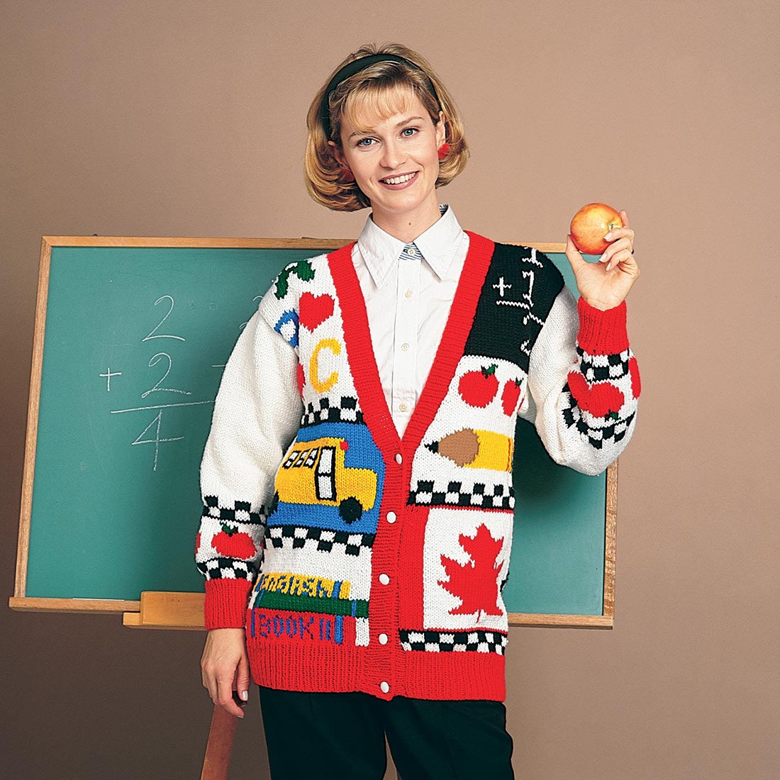 Teacher's V-Neck Cardigan Pattern – Mary Maxim Ltd