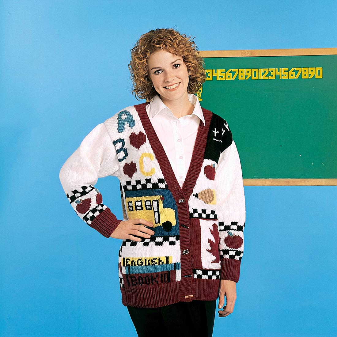 Teacher's V-Neck Cardigan Pattern – Mary Maxim Ltd