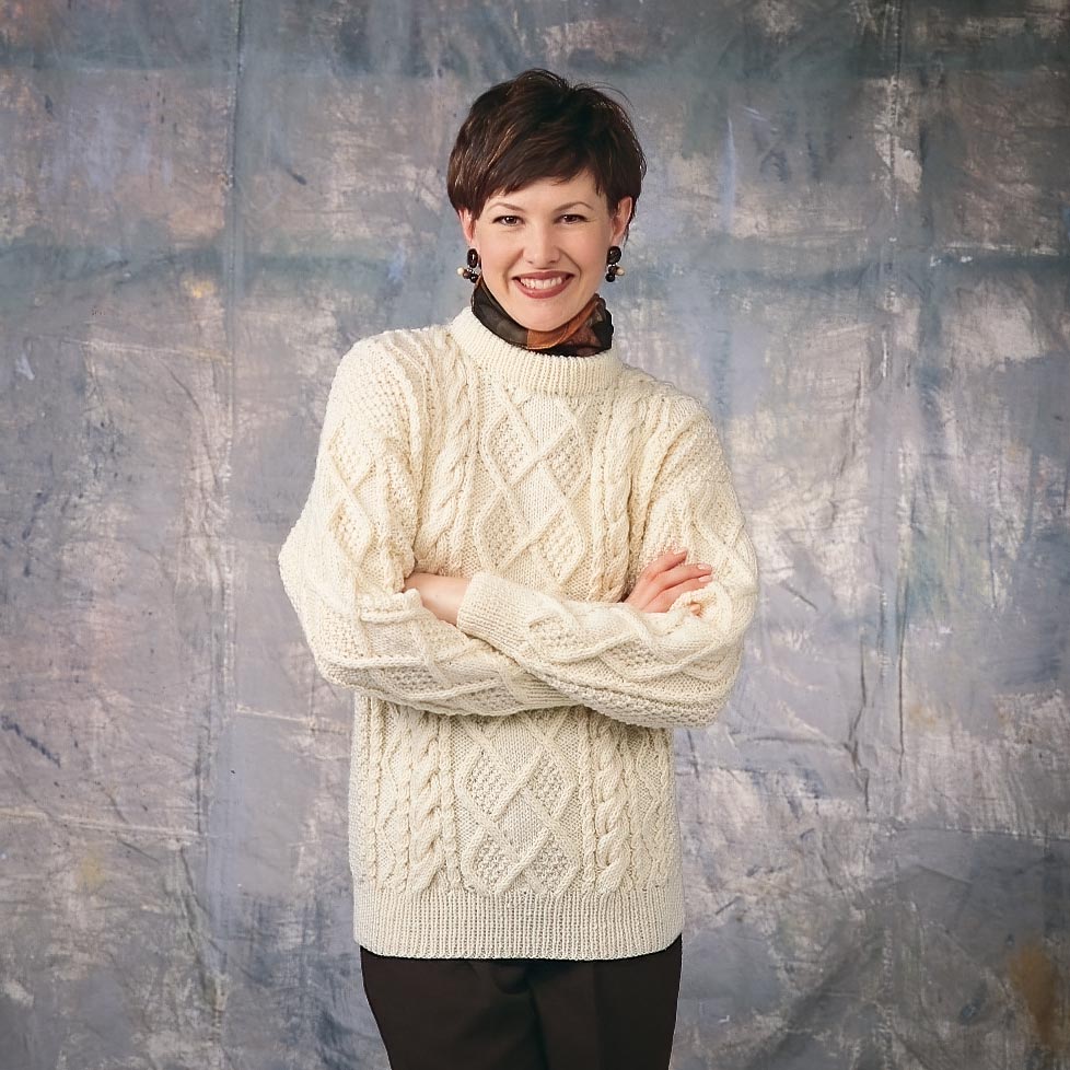Aran Pullover Pattern – Mary Maxim Ltd