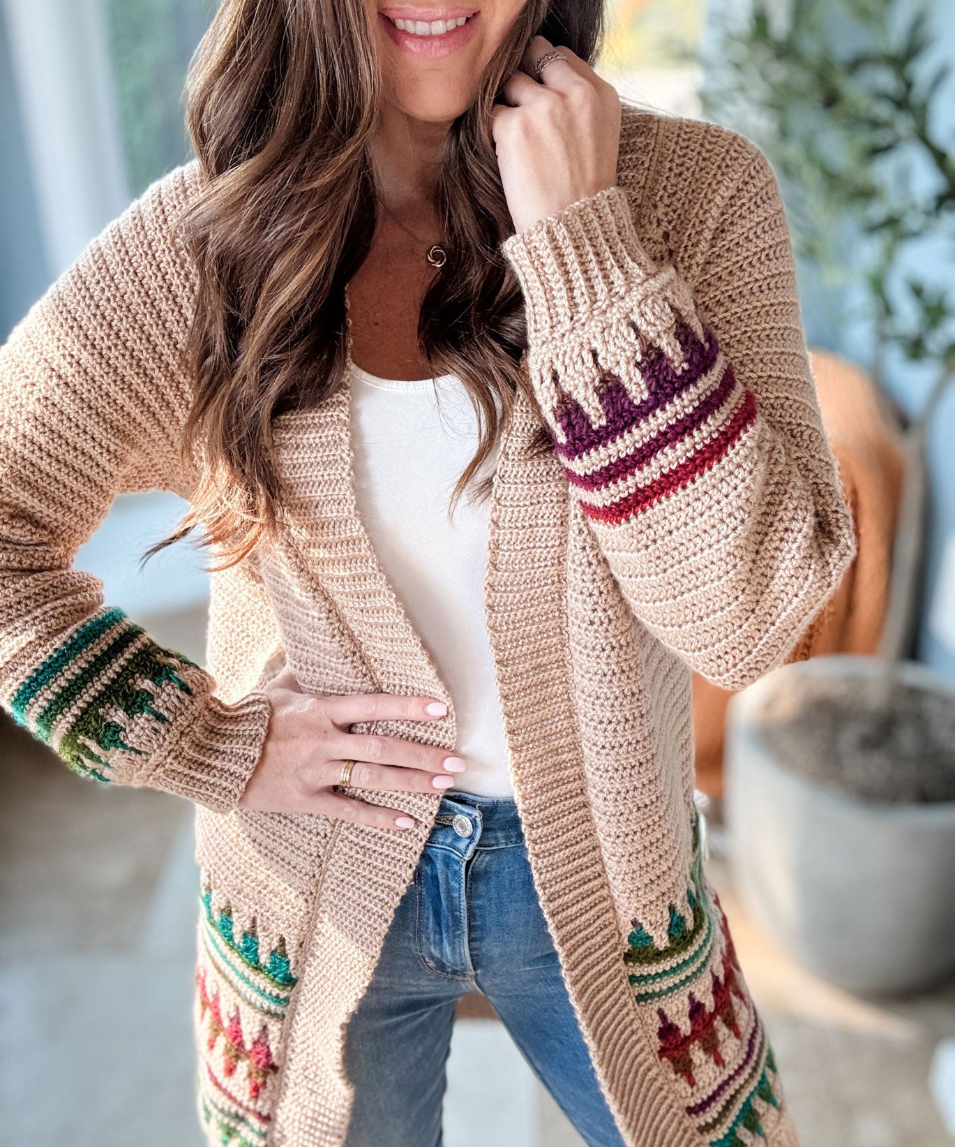 Autumn's Charm Mosaic Duster Length Cardigan – Mary Maxim Ltd