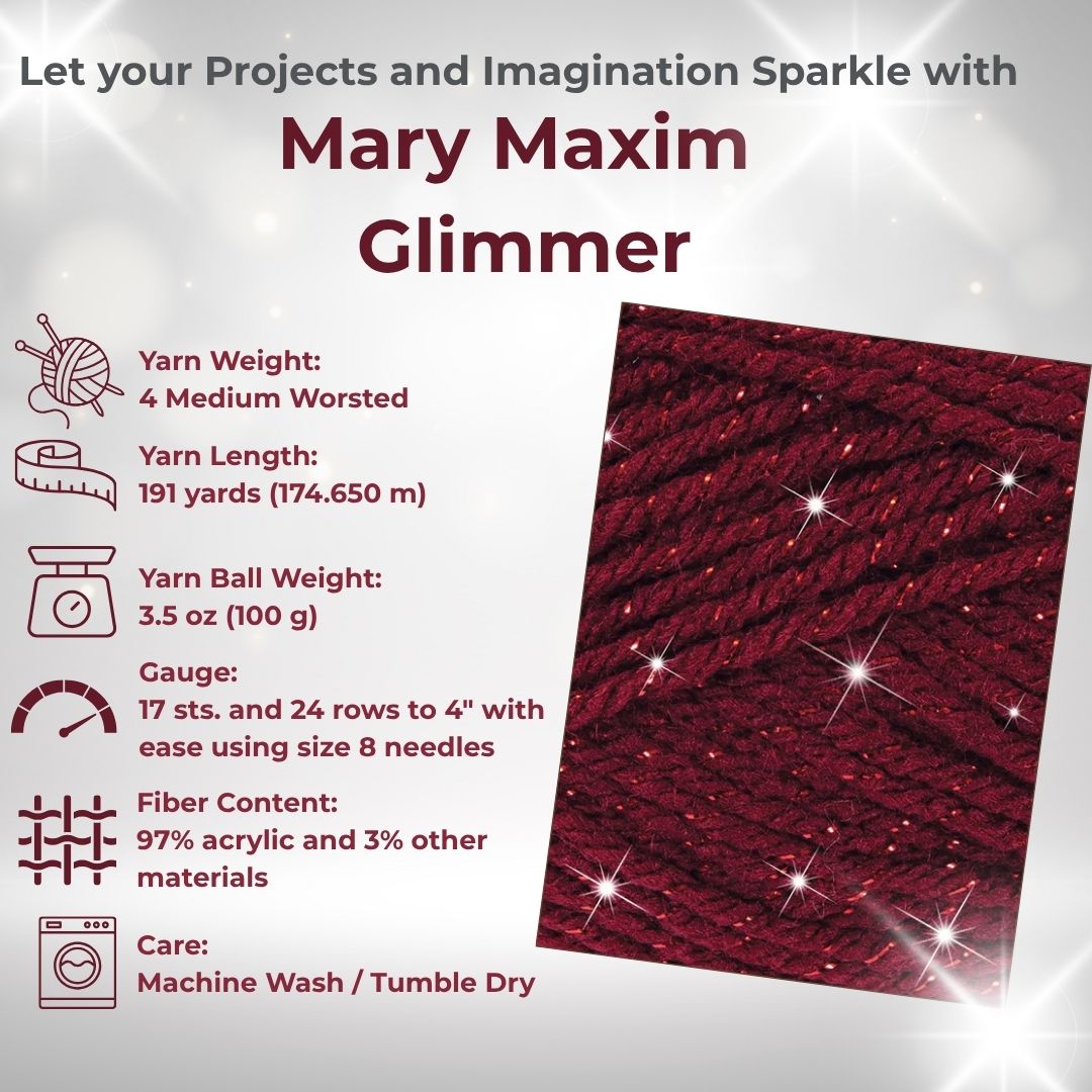 Mary Maxim Glimmer Yarn