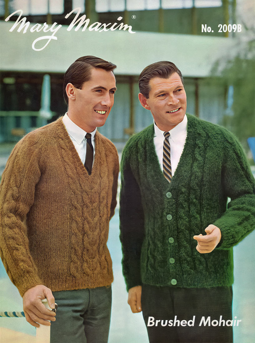Men's Cable Pullover or Cardigan Pattern