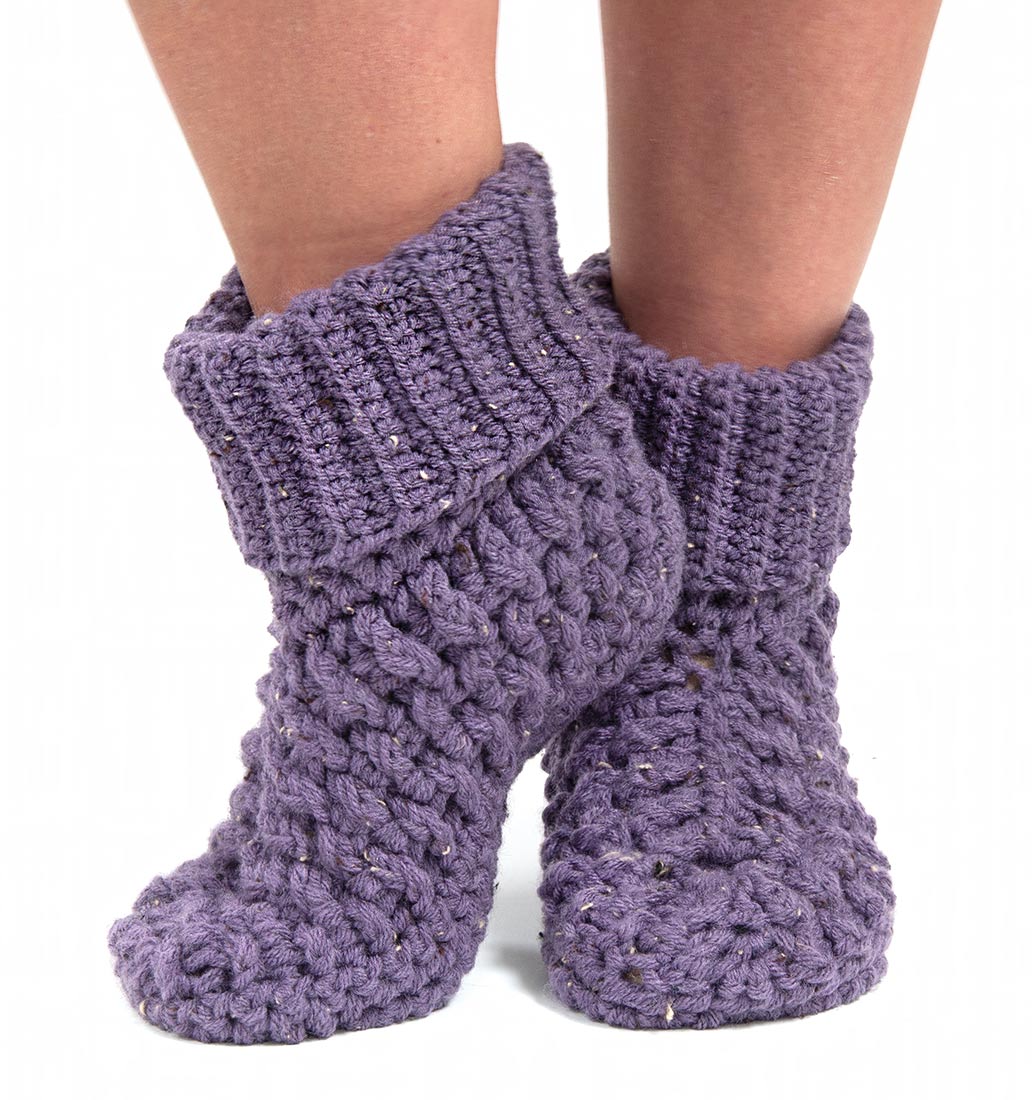 Crocheted Slipper Pattern – Mary Maxim Ltd