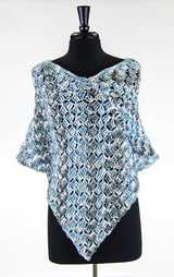 Diagonal Denimy Poncho Pattern
