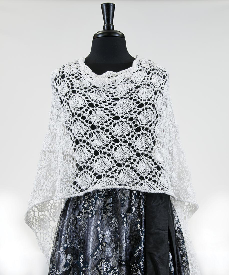 Lacy Knit Medallion Wrap Pattern