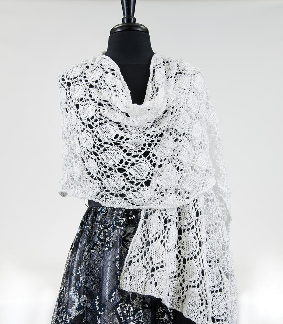 Lacy Knit Medallion Wrap Pattern