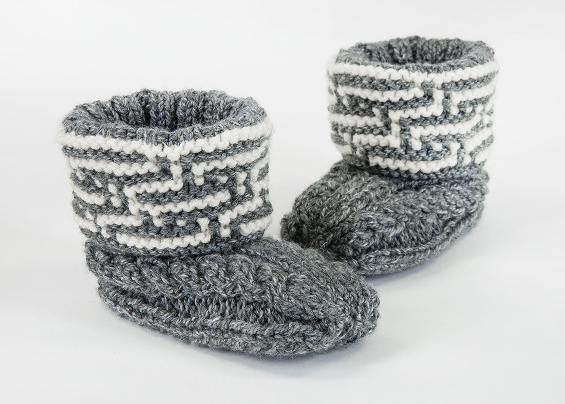 Mosaic Cabled Slippers Pattern