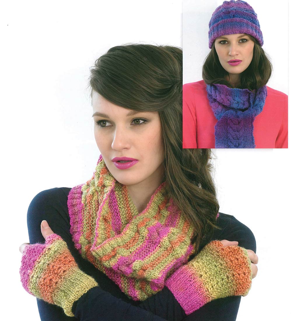 Starburst Scarf, Hat, Snood & Gloves Pattern