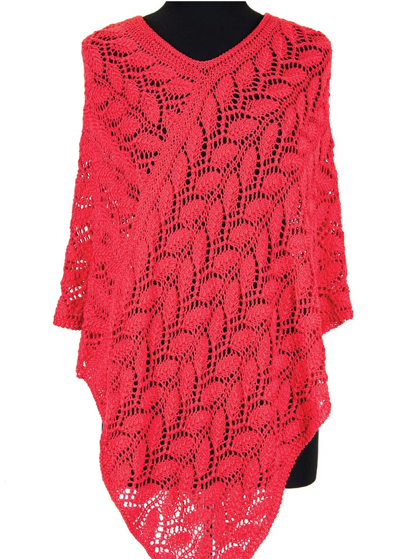 Embossed Leaf Poncho Pattern