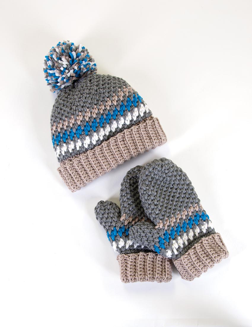 Modèles de chapeau, mitaines et bandeau