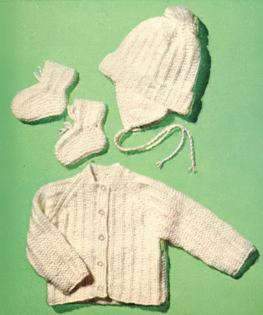 Baby Sweater, Hat & Booties Pattern – Mary Maxim Ltd