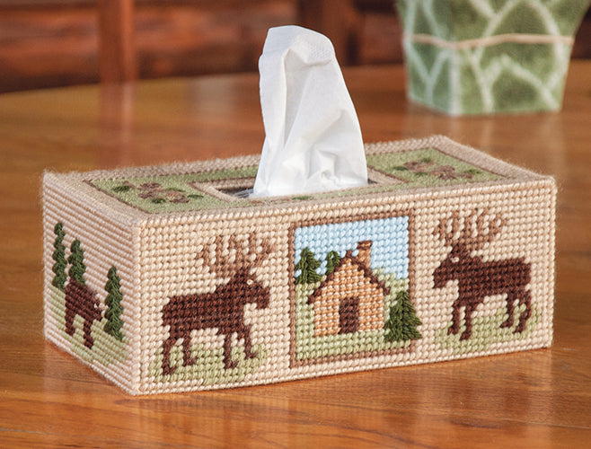 Woodland Tissue Box Cover Plastic Canvas Kit – Mary Maxim Ltd