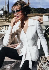 Ladies' Ribbed Belted Cardigan Pattern