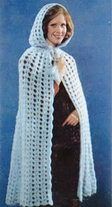 Ladies' Crocheted Hooded Cape Pattern