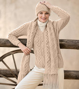 Aran Scarf and Hat Pattern