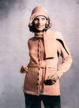 Patron de cardigan, chapeau et écharpe pour femme