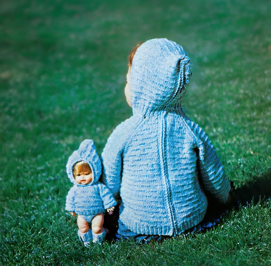 Back Zipped Hooded Baby Sweater Pattern – Mary Maxim Ltd