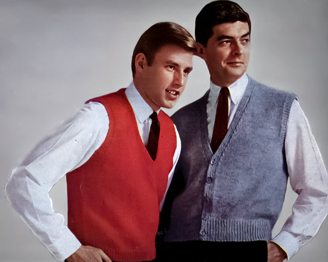 Men's Sleeveless Vest or Pullover Pattern – Mary Maxim Ltd