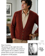 Man's Cable Cardigan Pattern