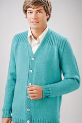 Modèle de cardigan à épaules côtelées