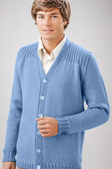 Modèle de cardigan à épaules côtelées