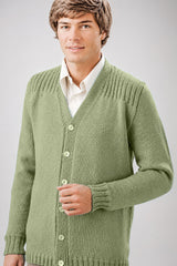 Modèle de cardigan à épaules côtelées